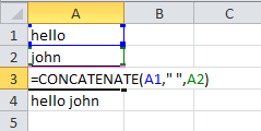 Concatenation: do not forget to add spaces
