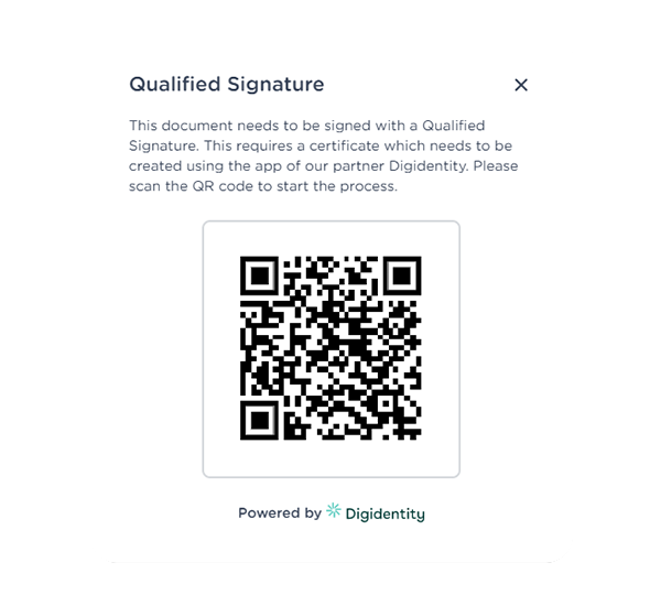 Sign qualified e-signature qr code scan