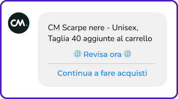 follow up all'aggiunta al carrello via chat rcs