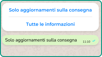 seguimiento del pedido a través de Whatsapp