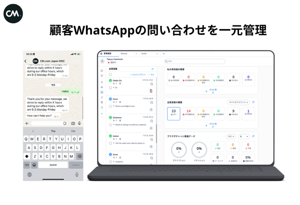 WhatsAppの問い合わせMSCで一元管理