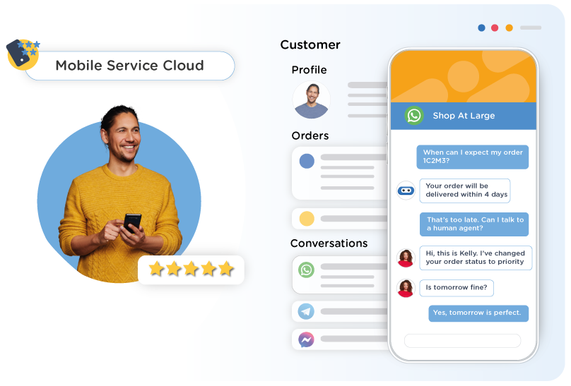 mobile service cloud engage with customers