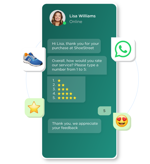 whatsapp business customer feedback