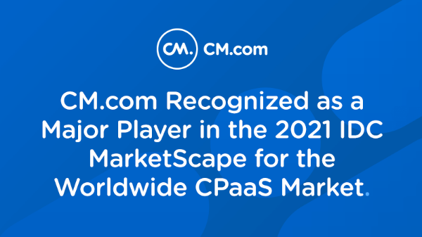CM.com Recognized as CPaaS Major Player